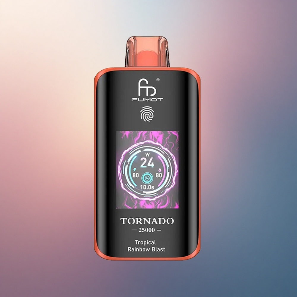 Fumot Tornado 25000 Puffs Éclat Tropical Arc-en-Ciel avec Écran HD et 700mAh