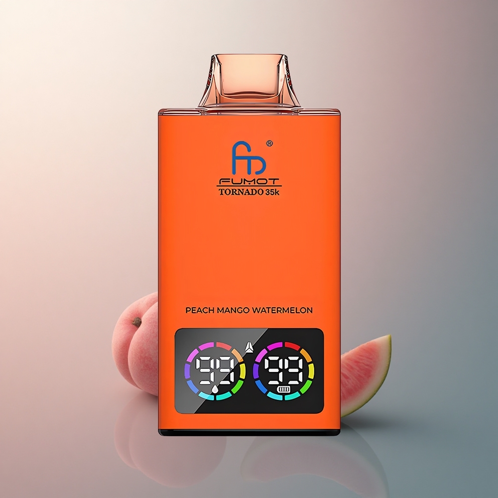 Fumot Tornado 35000 Puffs Pêche Mangue Pastèque Dual Mesh 15ml 700mAh