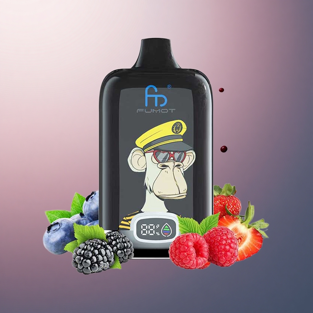 Fumot Tornado Digital Box 12000 Puffs Cerise Électronique 20ml 550mAh