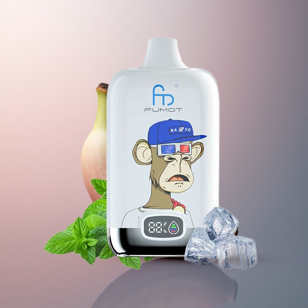 Fumot Tornado Digital Box 12000 Puffs Fraise Banane Mesh Coil 550mAh