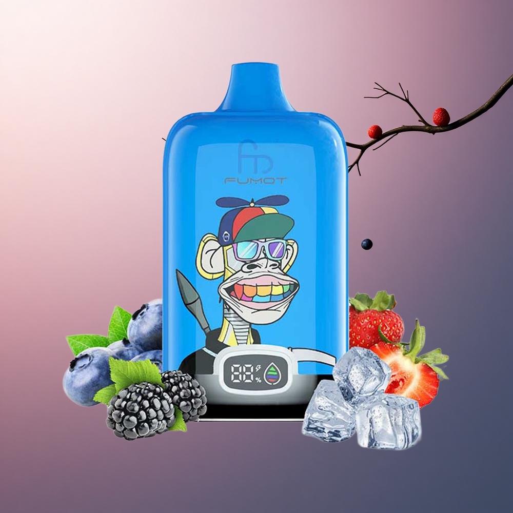 Fumot Tornado Digital Box 12000 Puffs Fraise Raisin 20ml 550mAh