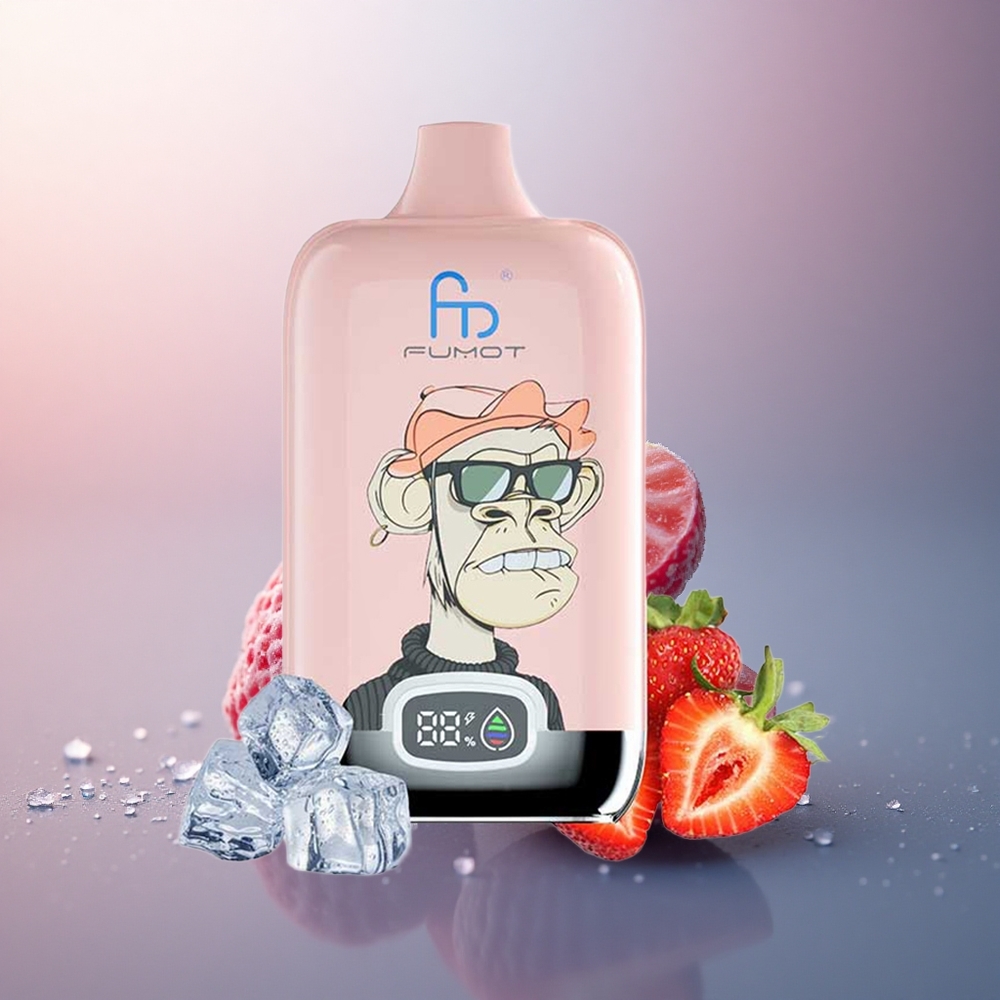 Fumot Tornado Digital Box 12000 Puffs Glace Fraise 550mAh Mesh