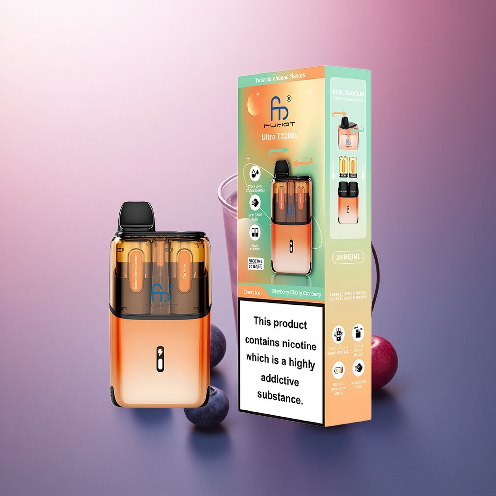 Fumot Ultra T32000 Puffs Cerise Glacée Bleuet Canneberge - 800mAh 24ml 20mg Nicotine
