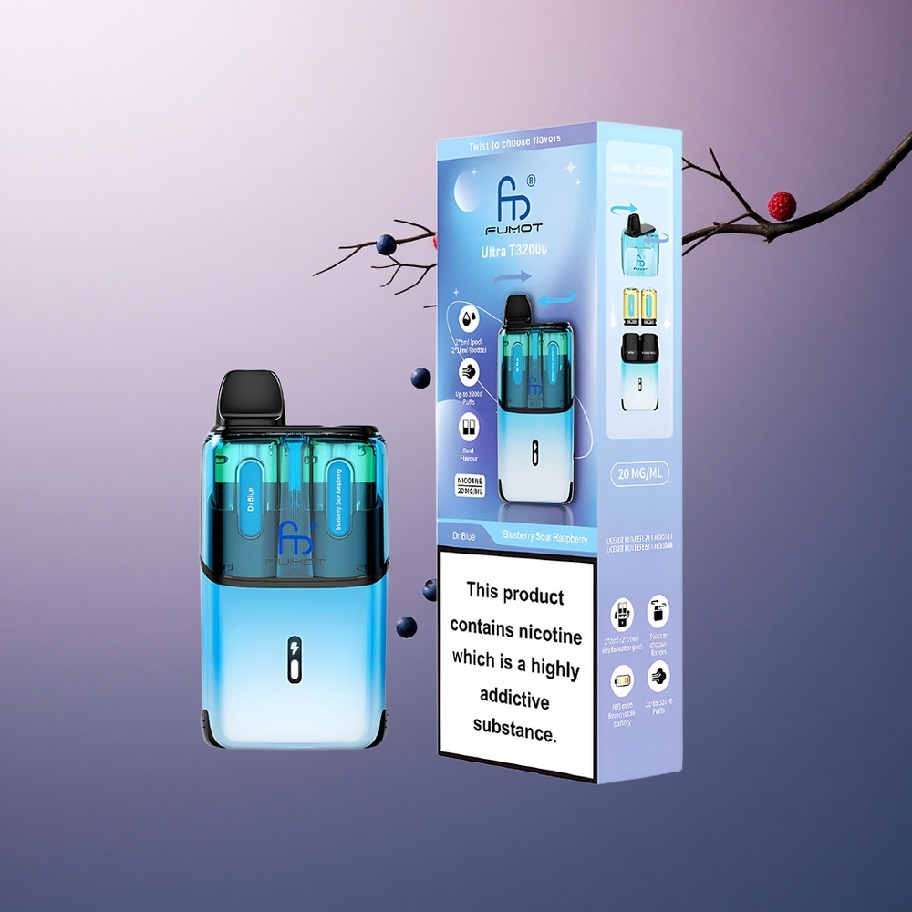 Fumot Ultra T32000 Puffs Dr Bleu - Myrtille Framboise Acidulée avec 20mg de nicotine et 800mAh