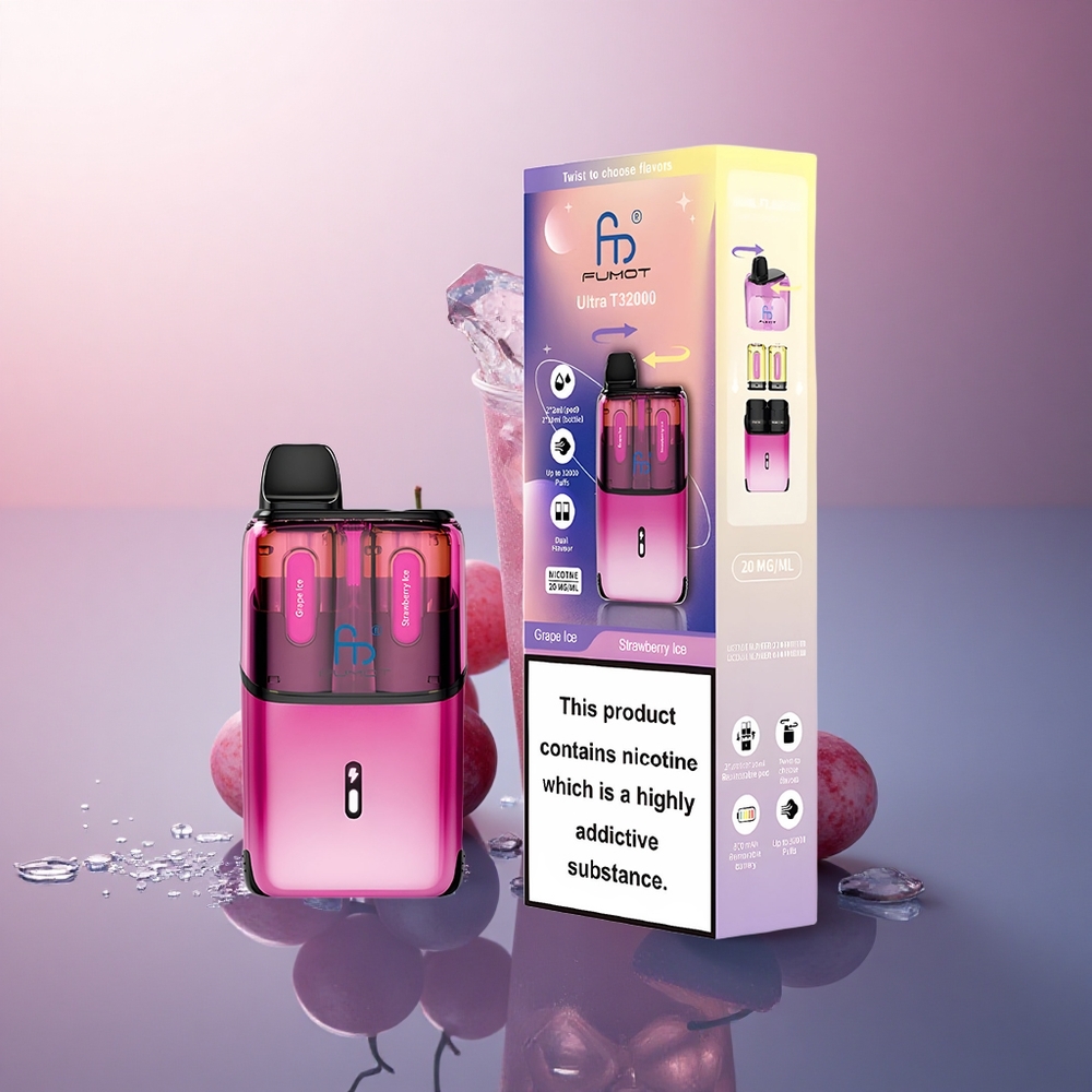 Fumot Ultra T32000 Puffs Glace au Raisin - Glace à la Fraise 24ml 20mg nicotinique 800mAh