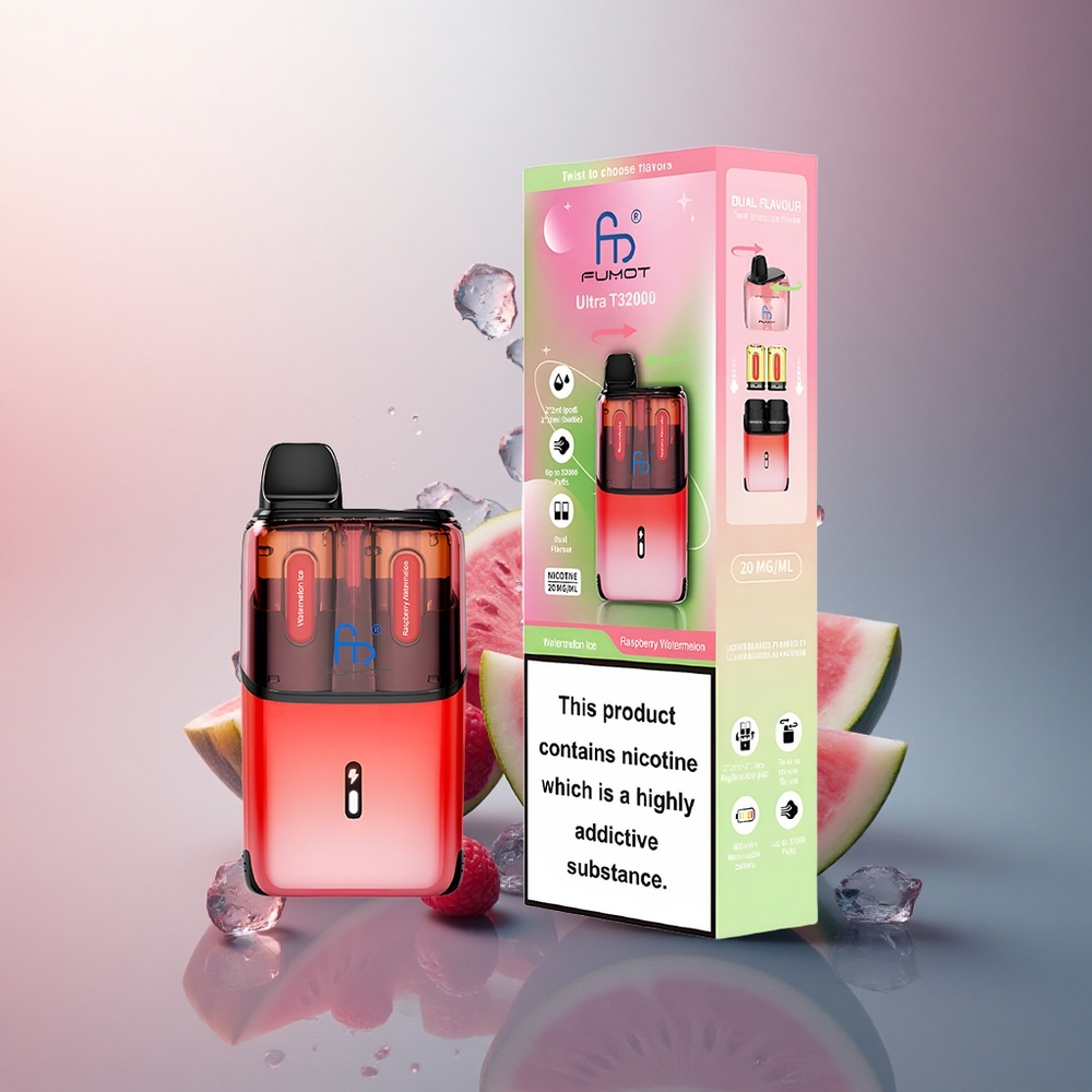 Fumot Ultra T32000 Puffs Glace à la Pastèque Framboise - 24ml & 800mAh