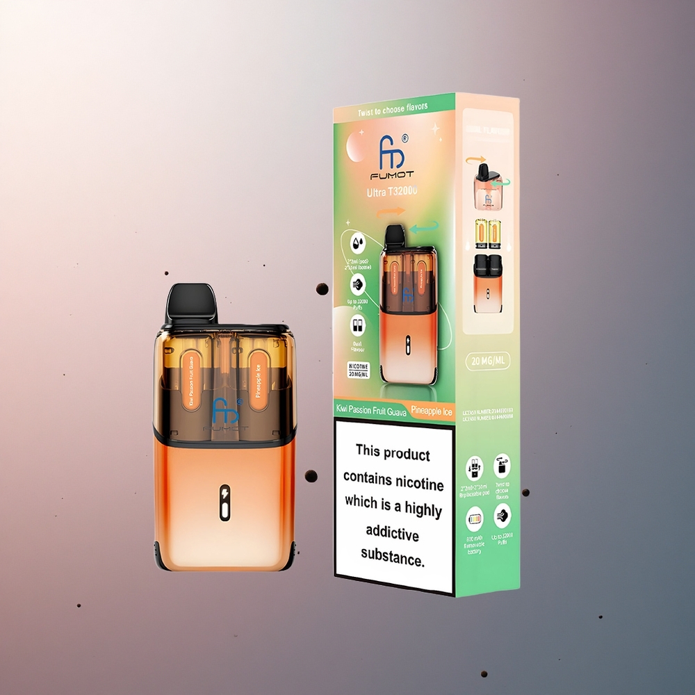 Fumot Ultra T32000 Puffs Kiwi Fruit de la Passion Goyave - Glace Ananas avec 20mg de Nicotine et Batterie 800mAh