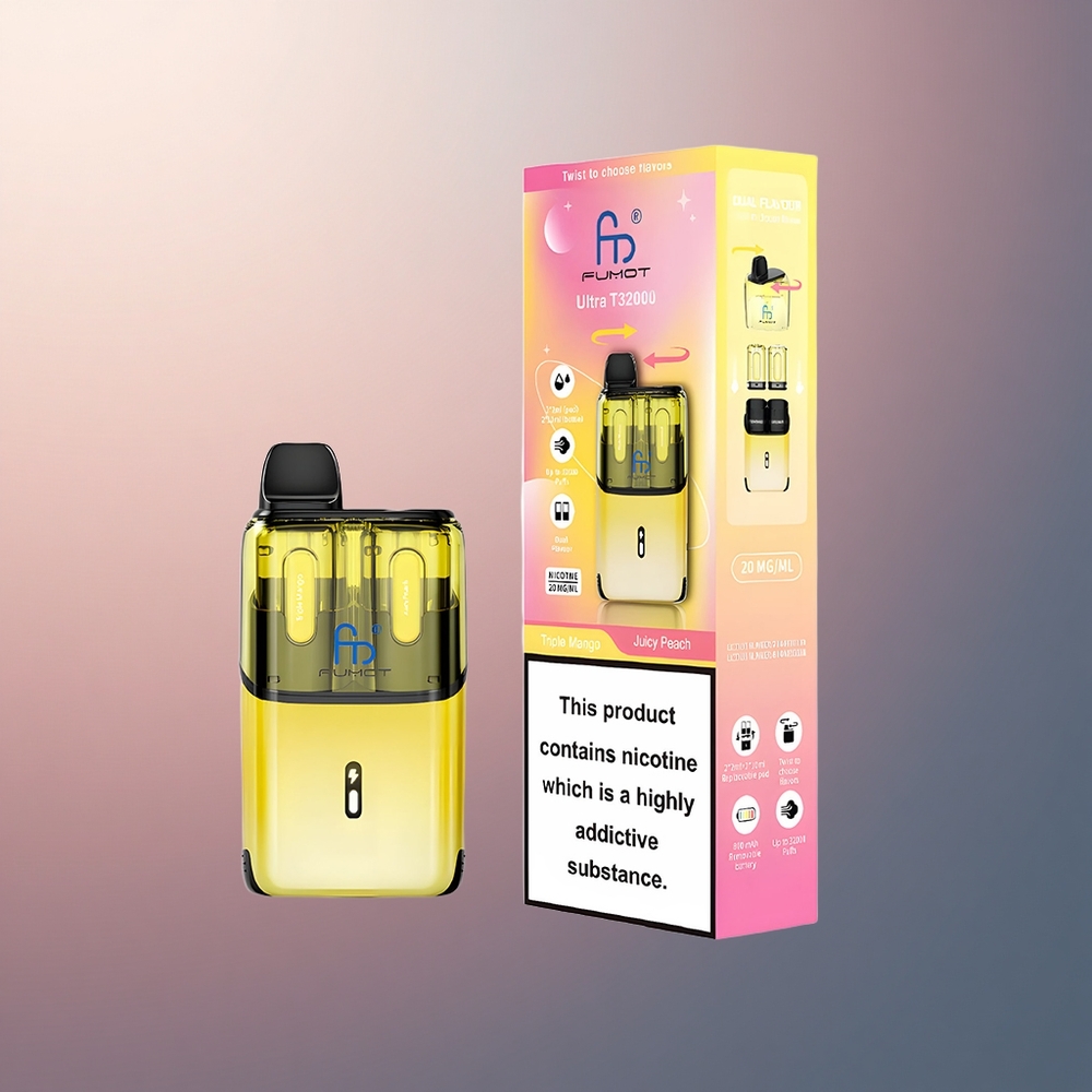 Fumot Ultra T32000 Puffs Triple Mangue - Pêche Juteuse avec 20mg de Nicotine et 800mAh