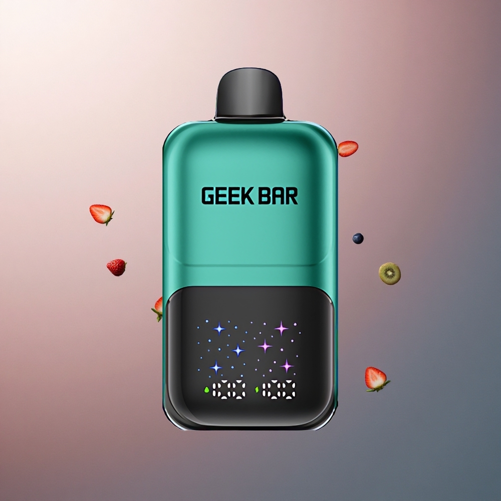 GEEK BAR 2GO 20ml 50000 Puffs Fraise & Kiwi - Écran Interactif - 5% Nicotine - Batterie Rechargeable