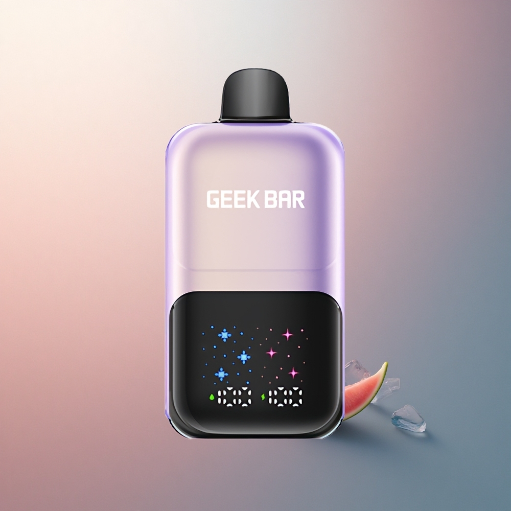 GEEK BAR 2GO 20ml 50000 Puffs Glace Pêche Mangue Pastèque avec Écran Interactif et 5% Nicotine