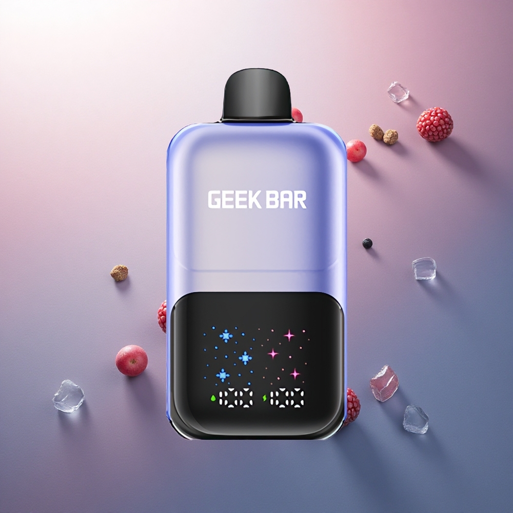 GEEK BAR 2GO 20ml 50000 Puffs Glace aux Baies Mixtes avec Écran Interactif et Batterie Rechargeable