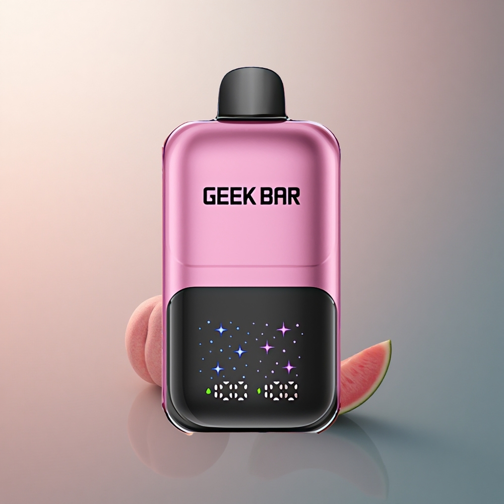 GEEK BAR 2GO 20ml 50000 Puffs Pêche & Pastèque avec Écran Interactif et Batterie Rechargeable