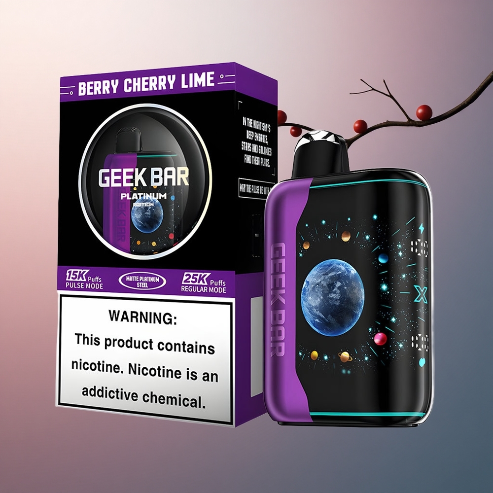GEEK BAR Platinum Edition 25000 Puffs Baie Cerise Citron Vert avec 20mL et 2% de nicotine