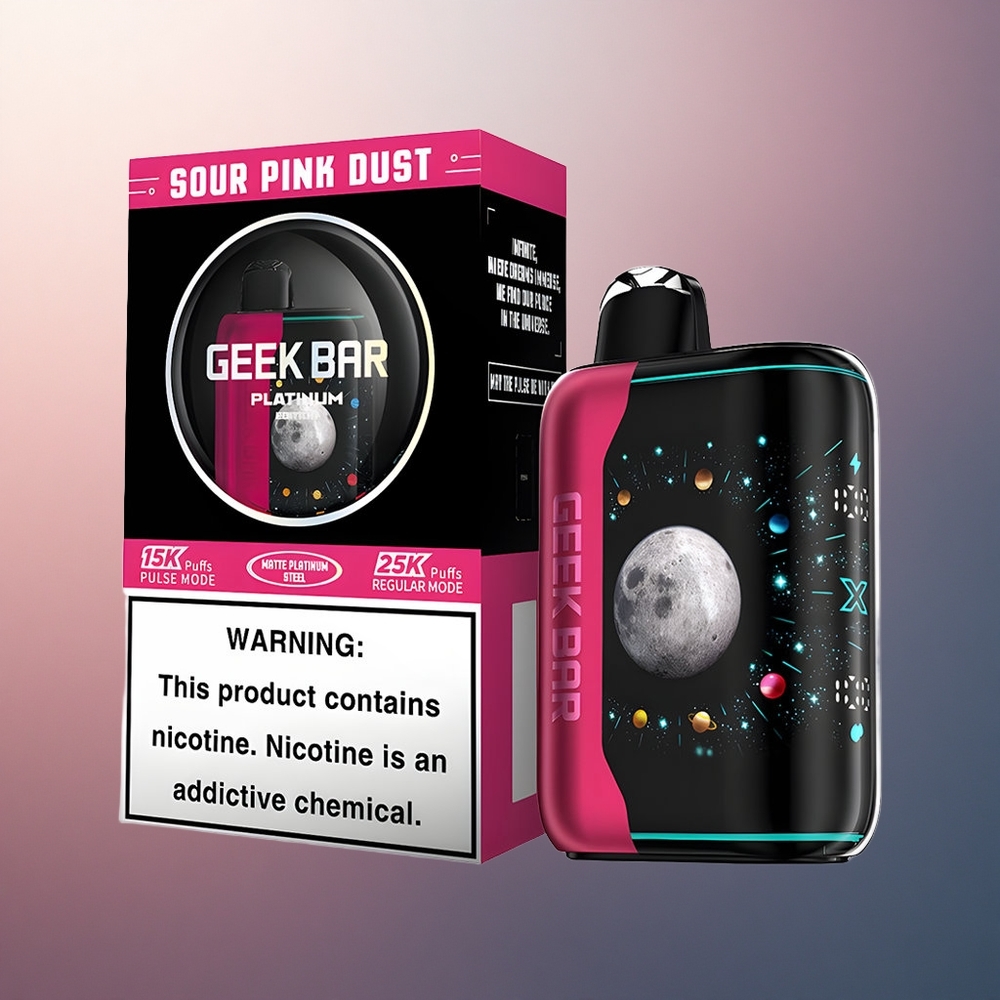 GEEK BAR Platinum Edition 25000 Puffs Poussière Rose Acidulée 20mL 2% Nicotine