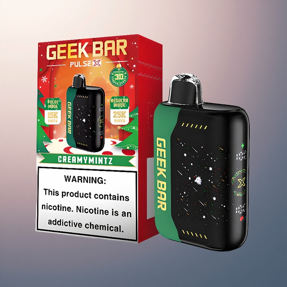 GEEK BAR Pulse X 25000 Puffs Édition Noël avec 18mL de E-Liquide et Nicotine 0-5%