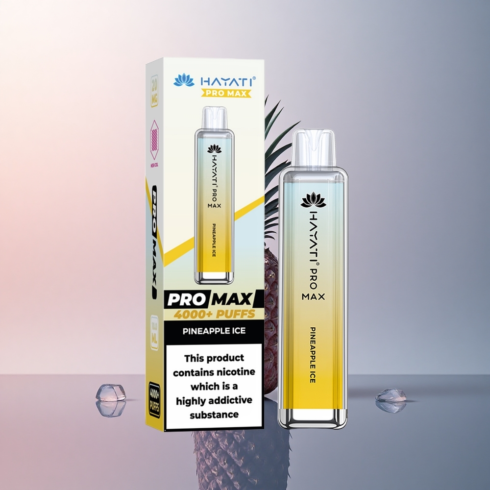 Hayati Pro Max 4000 Puffs Ananas Glacé Rechargeable 1400mAh 2ml