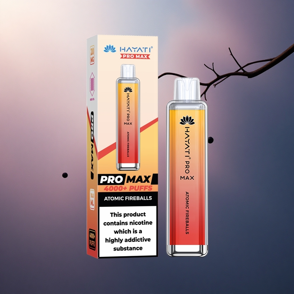 Hayati Pro Max 4000 Puffs Boules de Feu Atomiques - 5% Nicotine - 1400mAh - 2ml