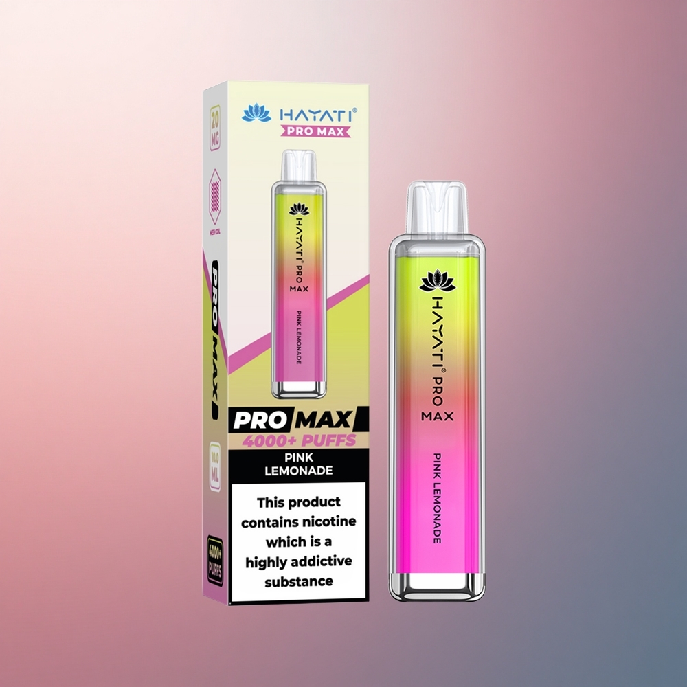 Hayati Pro Max 4000 Puffs Citronnade Rose Rechargeable 1400mAh 2ml