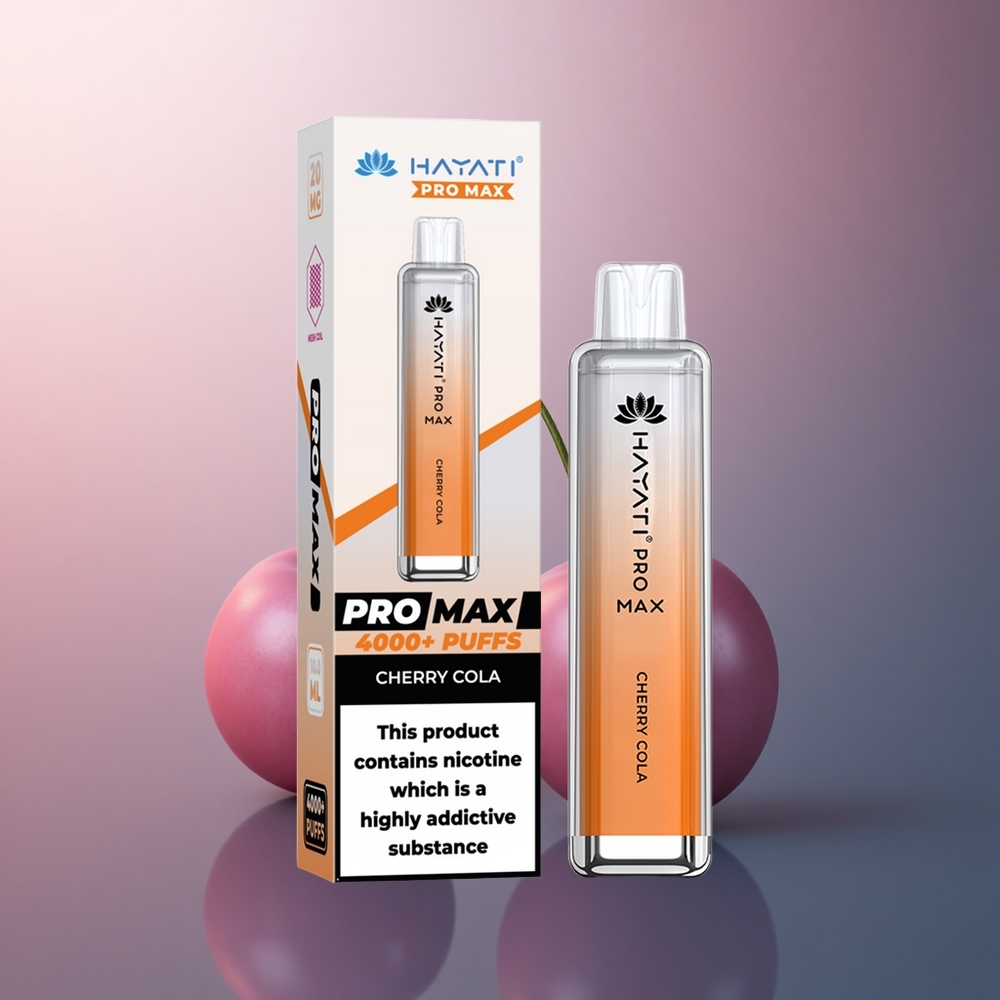 Hayati Pro Max 4000 Puffs Cola Cerise Rechargeable 1400mAh Dual Mesh
