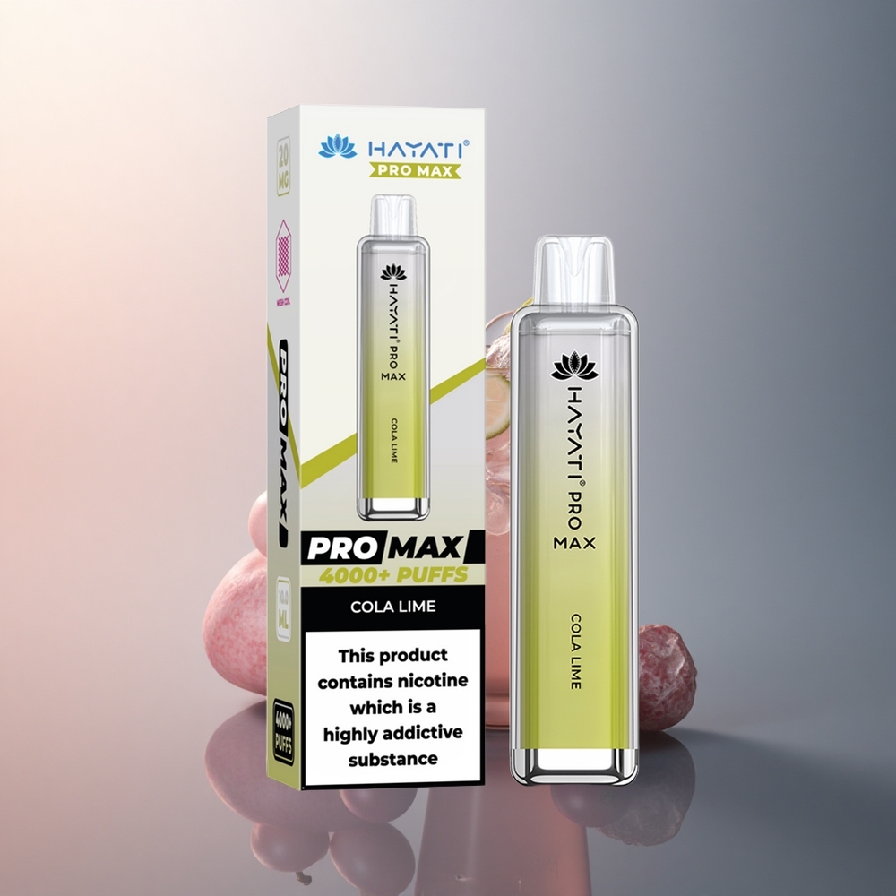 Hayati Pro Max 4000 Puffs Cola Lime Rechargeable 1400mAh Dual Mesh