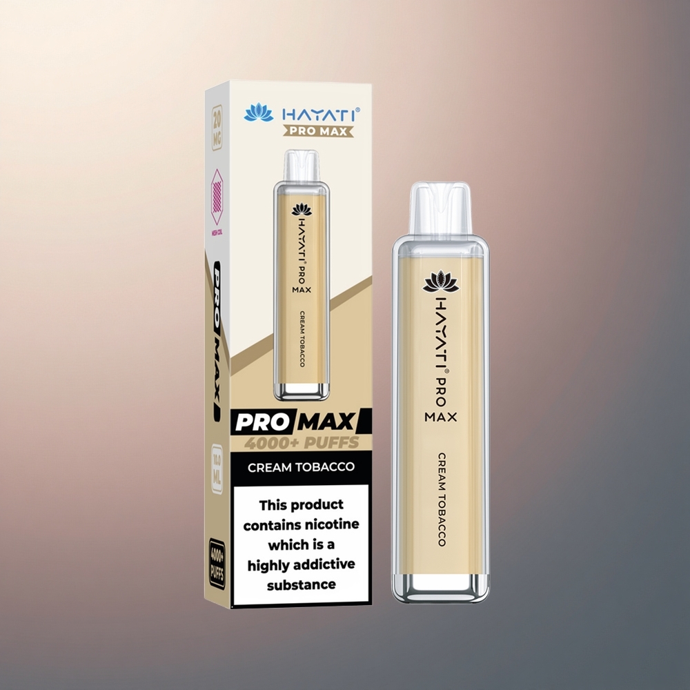 Hayati Pro Max 4000 Puffs Crème Tabac Rechargeable 1400mAh 2ml