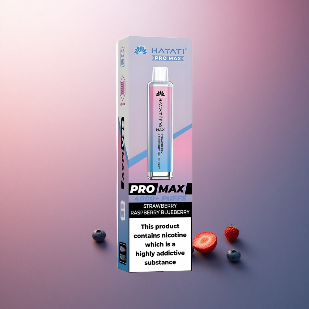 Hayati Pro Max 4000 Puffs Fraise Framboise Myrtille 2% Nicotine 1400mAh