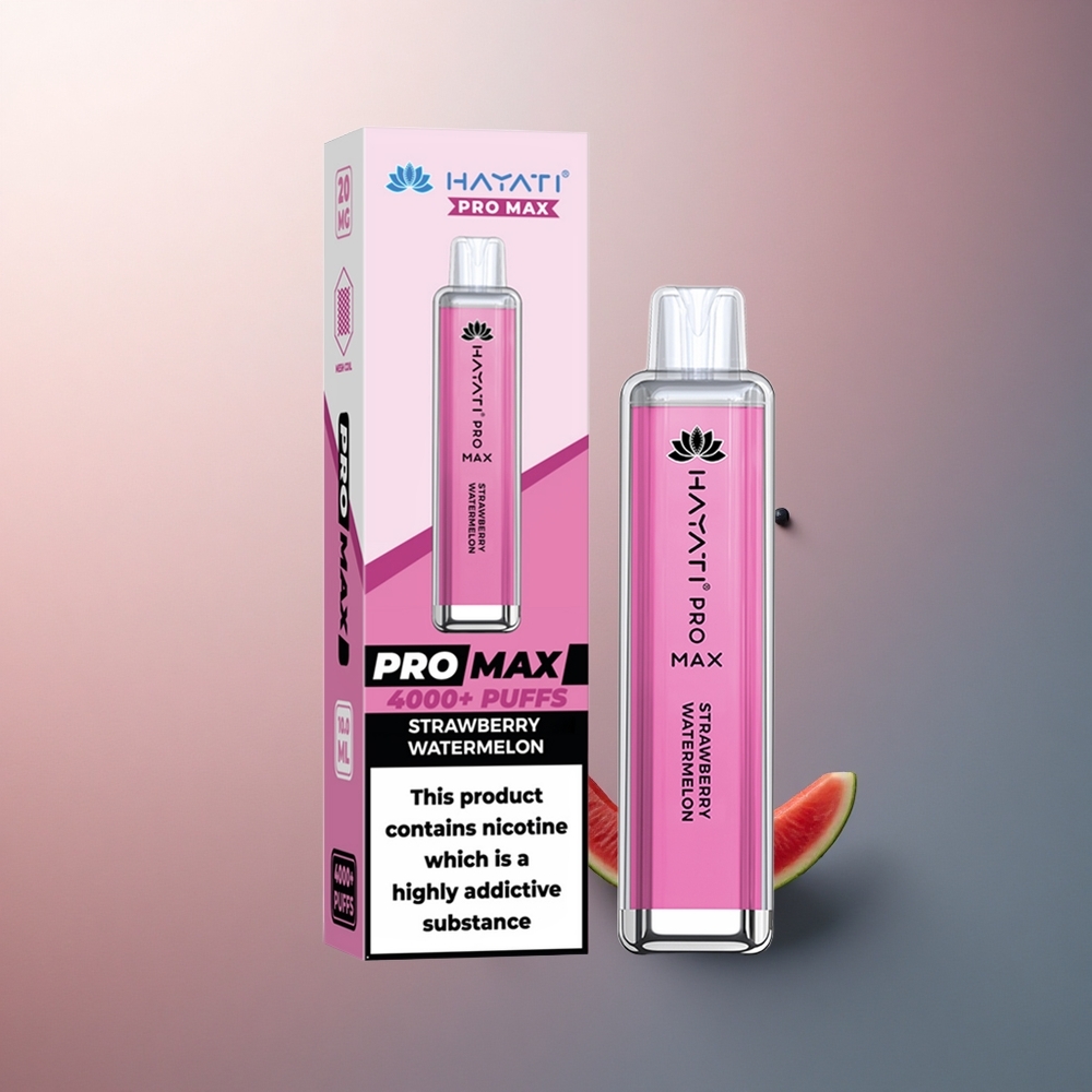 Hayati Pro Max 4000 Puffs Fraise Pastèque Rechargeable 1400mAh 2ml