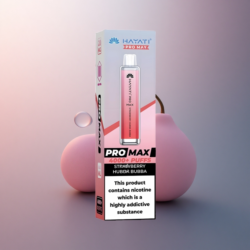 Hayati Pro Max 4000 Puffs Fraisi Bubba Hubba Rechargeable 1400mAh 2ml