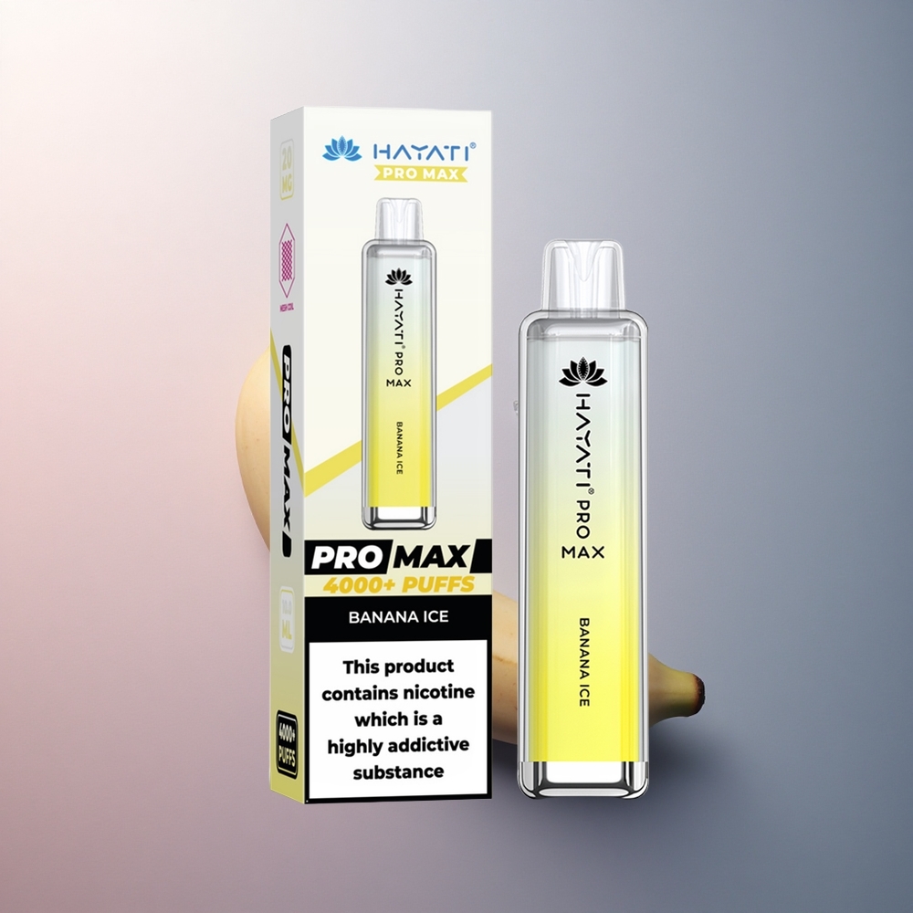 Hayati Pro Max 4000 Puffs Glace Banane Rechargeable 1400mAh