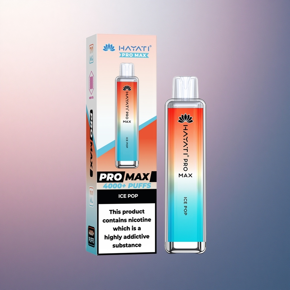 Hayati Pro Max 4000 Puffs Glace à Vapeur Rechargeable 1400mAh 5% Nicotine