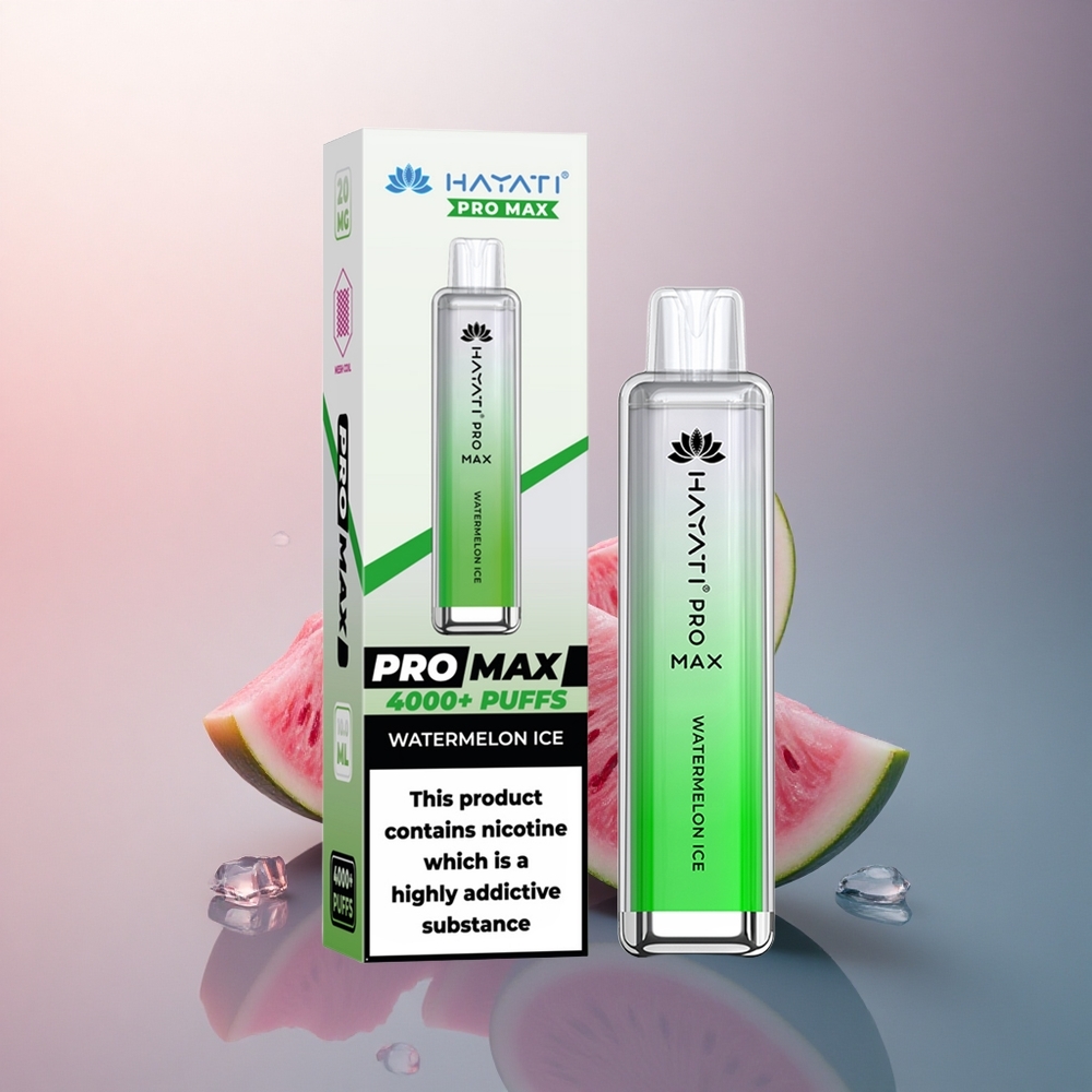 Hayati Pro Max 4000 Puffs Glace à la Pastèque Rechargeable 1400mAh 2ml
