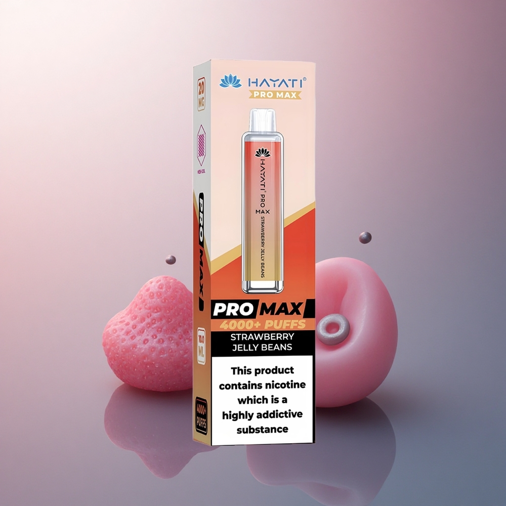 Hayati Pro Max 4000 Puffs Haricots à la Fraise 2% Nicotine 1400mAh