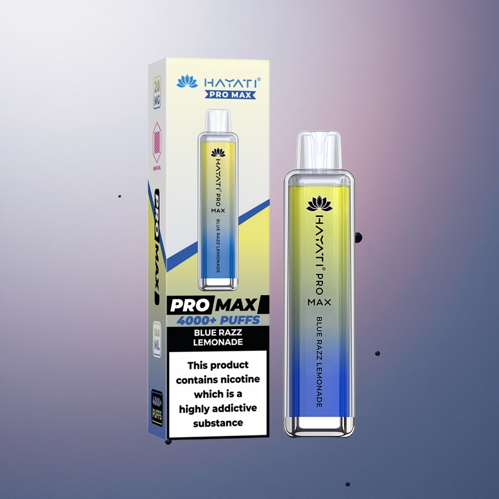 Hayati Pro Max 4000 Puffs Limone Bleu Citronné Rechargeable 1400mAh