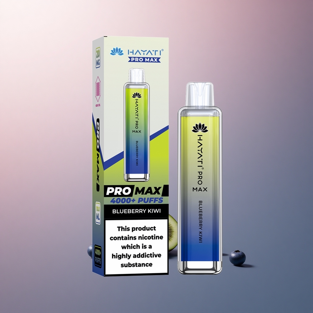 Hayati Pro Max 4000 Puffs Myrtille Kiwi 1400mAh Rechargeable