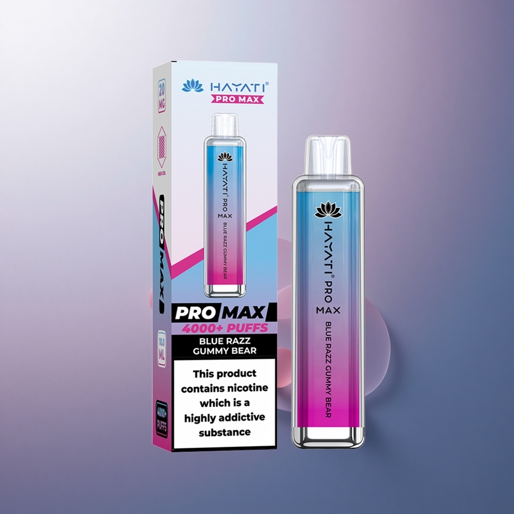 Hayati Pro Max 4000 Puffs Ourson Gummy Bleu Rechargeable 1400mAh 5% Nicotine