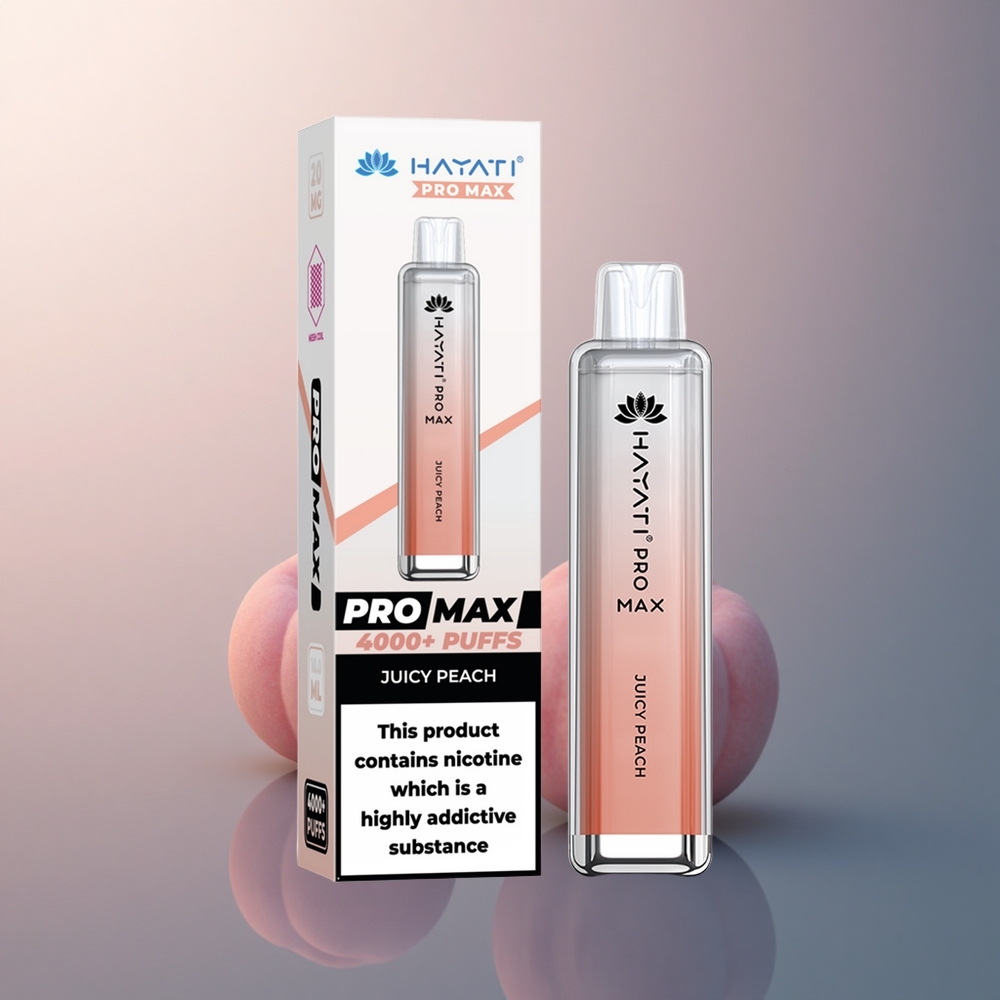 Hayati Pro Max 4000 Puffs Pêche Juteuse 5% Nicotine 1400mAh