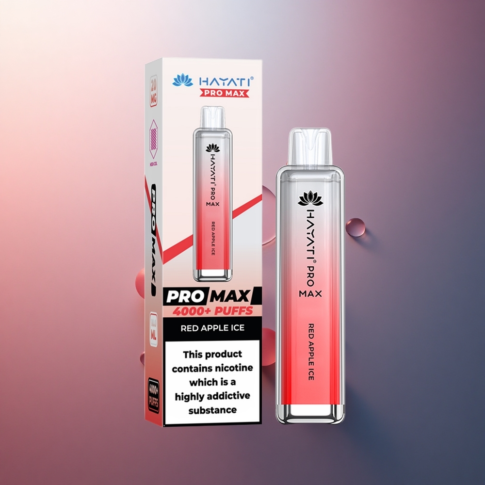 Hayati Pro Max 4000 Puffs Pomme Glacée Rouge Rechargeable 1400mAh 2ml