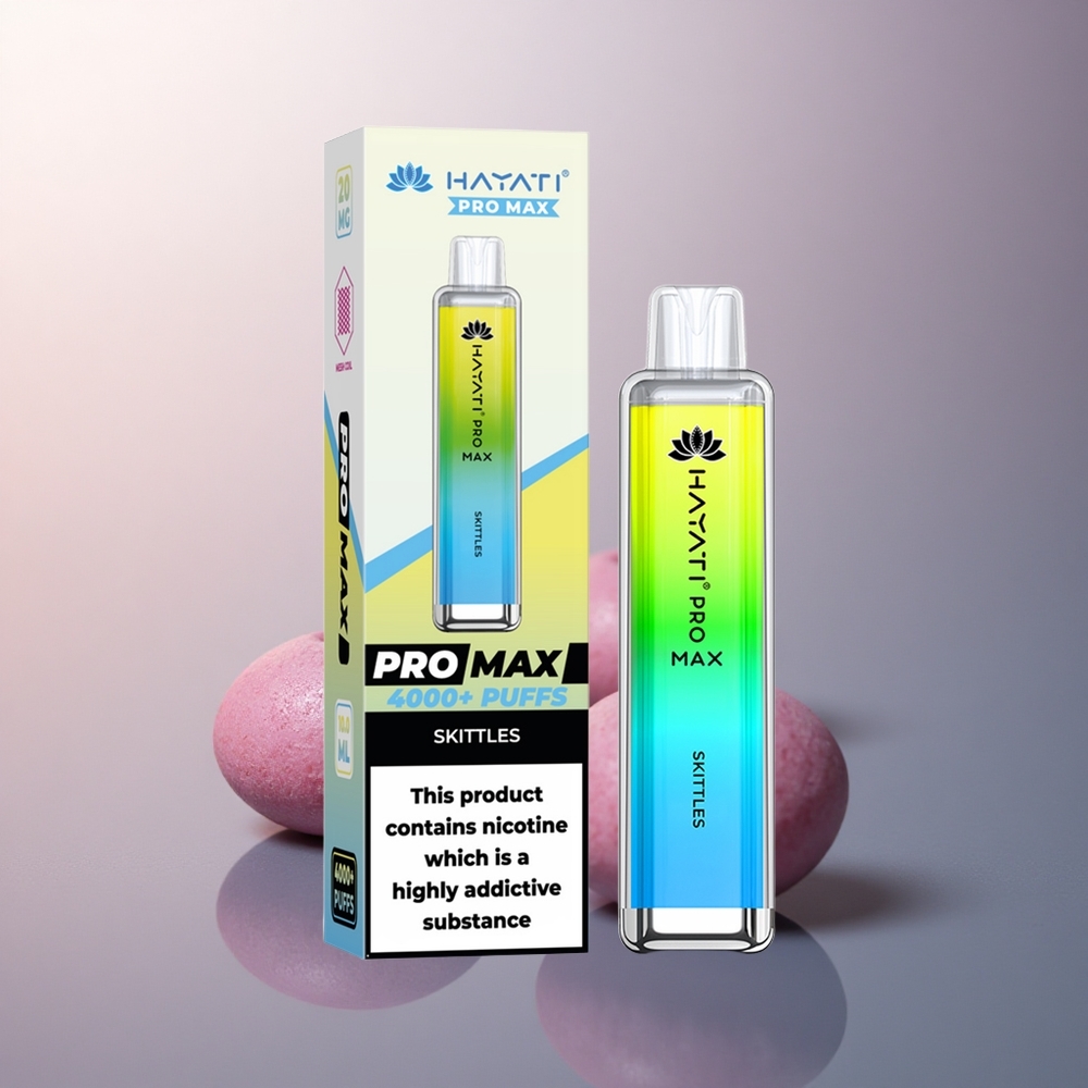 Hayati Pro Max 4000 Puffs Skittles Éclair Rechargeable 1400mAh 2ml
