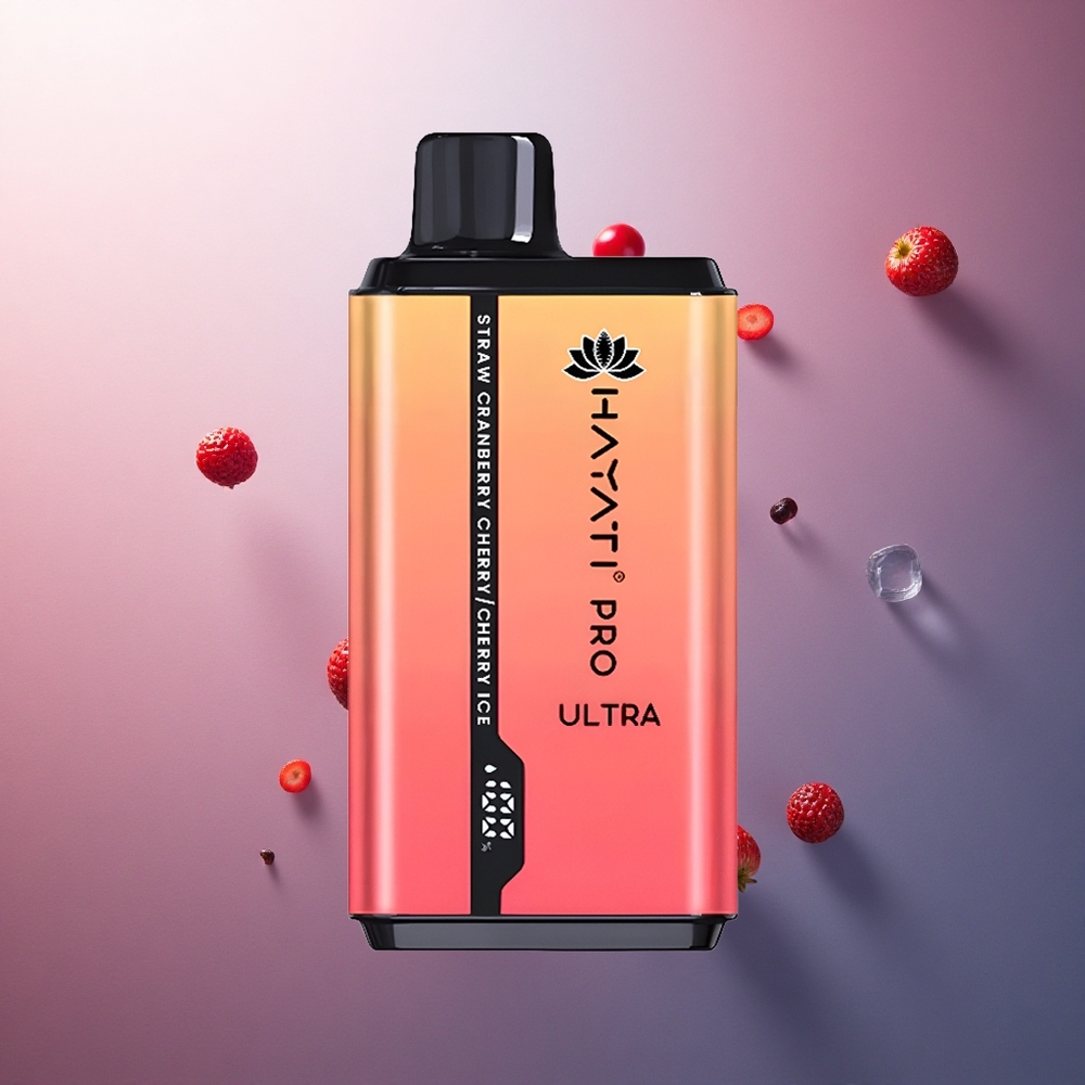 Hayati Pro Ultra 15000 Puffs Fraise Canneberge Cerise Glace à 2% de nicotine et 850mAh