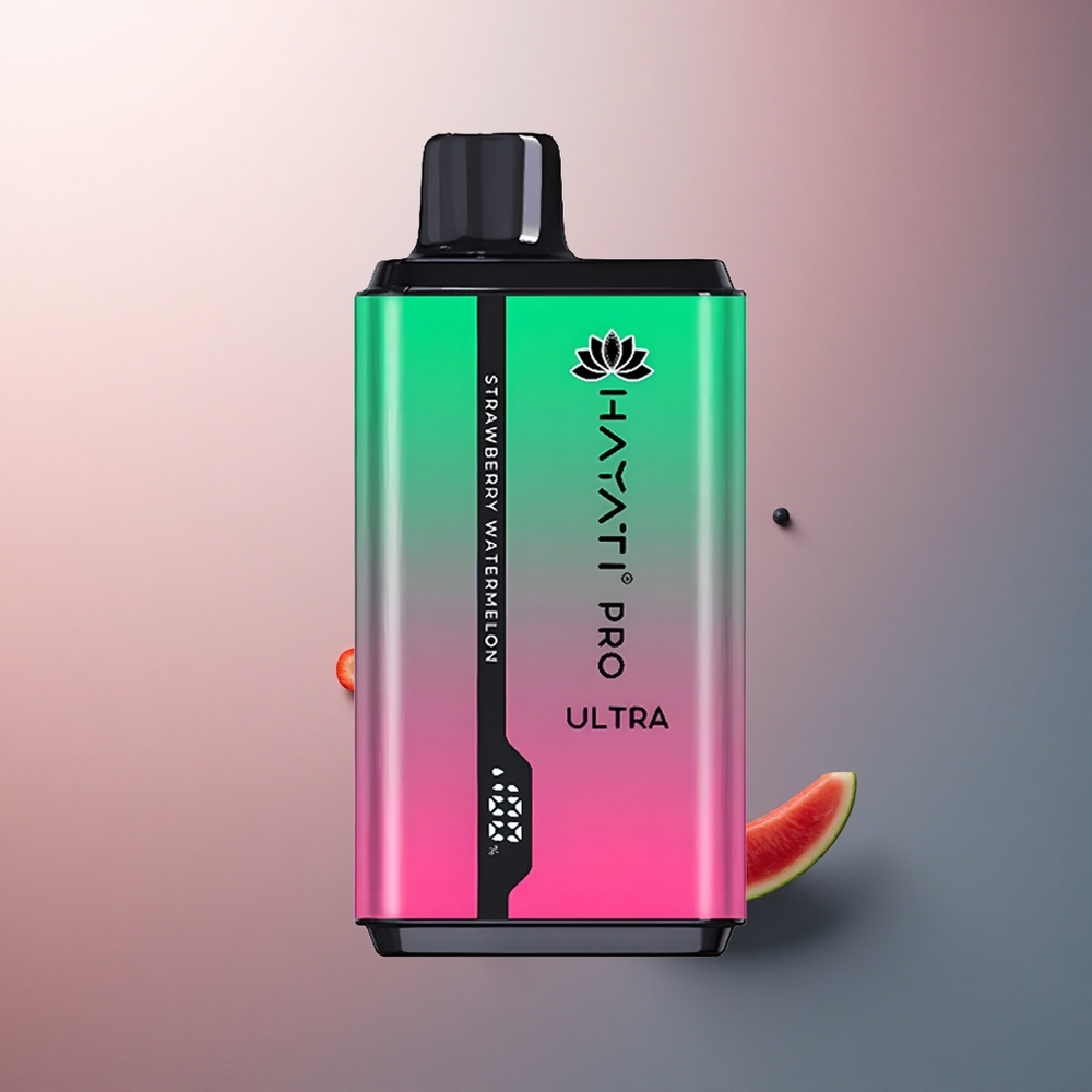 Hayati Pro Ultra 15000 Puffs Fraise Pastèque 2% Nicotine 850mAh 24ml