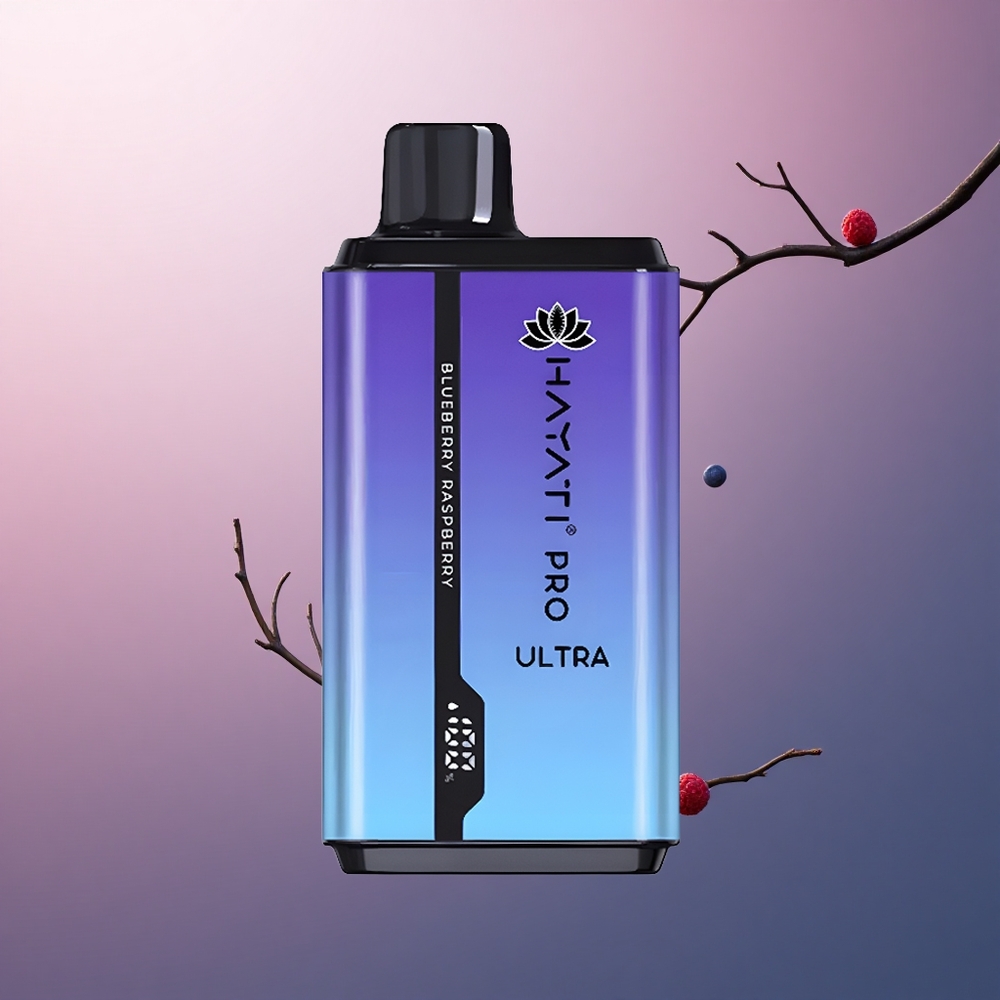 Hayati Pro Ultra 15000 Puffs Framboise Myrtille 850mAh 2% Nicotine