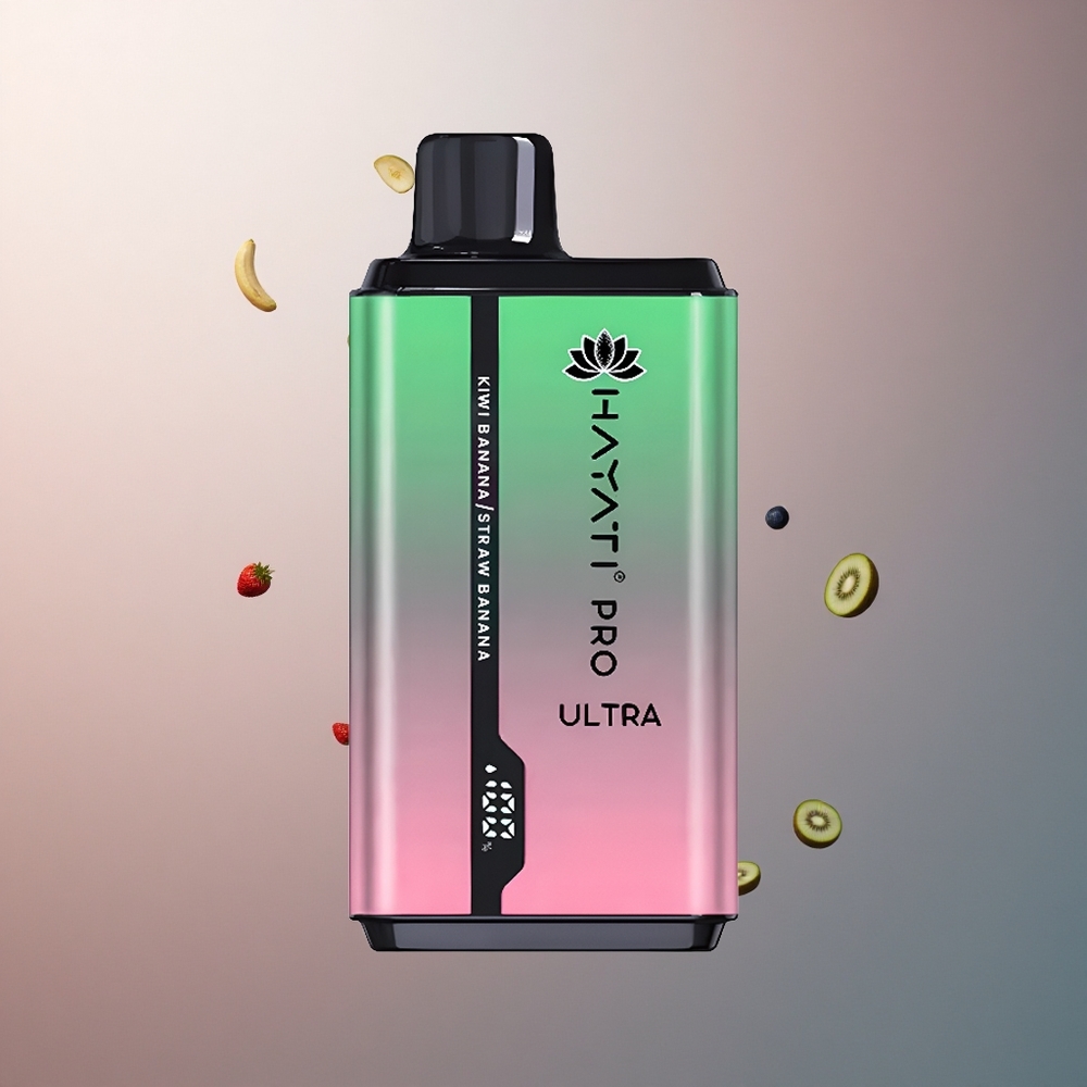 Hayati Pro Ultra 15000 Puffs Kiwi Banane Fraise Banane 850mAh 2% Nicotine