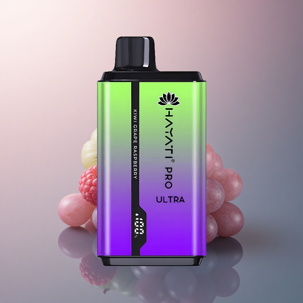 Hayati Pro Ultra 15000 Puffs Kiwi Raisin Framboise 850mAh 2% Nicotine