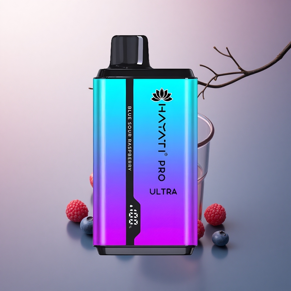 Hayati Pro Ultra 15000 Puffs Menthe Myrtille Framboise Fraise 850mAh 24ml 2% Nicotine