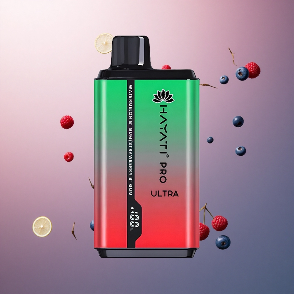 Hayati Pro Ultra 15000 Puffs Myrtille Framboise Cerise Citron & Myrtille 850mAh 24ml 2% Nicotine