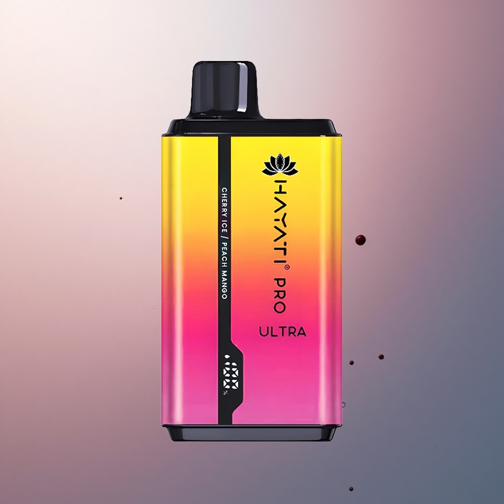 Hayati Pro Ultra 15000 Puffs Pêche Mangue Glacée Cerise 850mAh 2% nicotine