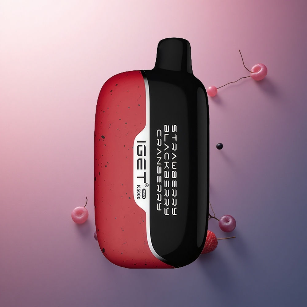 IGET Moon K5000 Puffs Fraise Mûre Canneberge 5000 Puffs 81.5 g PC 1.35 Ohm