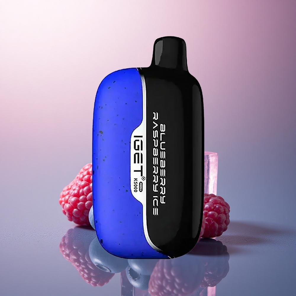IGET Moon K5000 Puffs Glace Myrtille Framboise PC 81.5g Mesh 1.35 Ohm