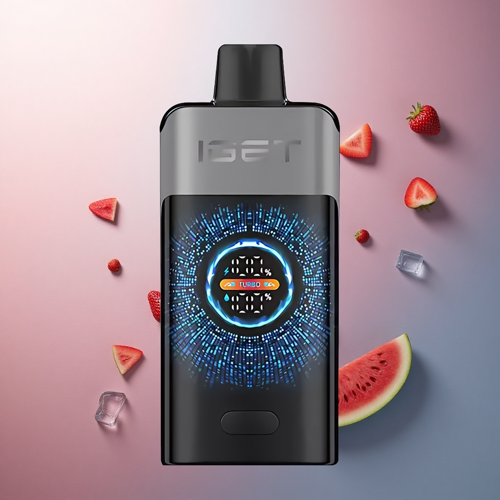 IGET ONE 12000 Puffs Fraise Pastèque Glacée avec Écran Courbé 2700 mAh