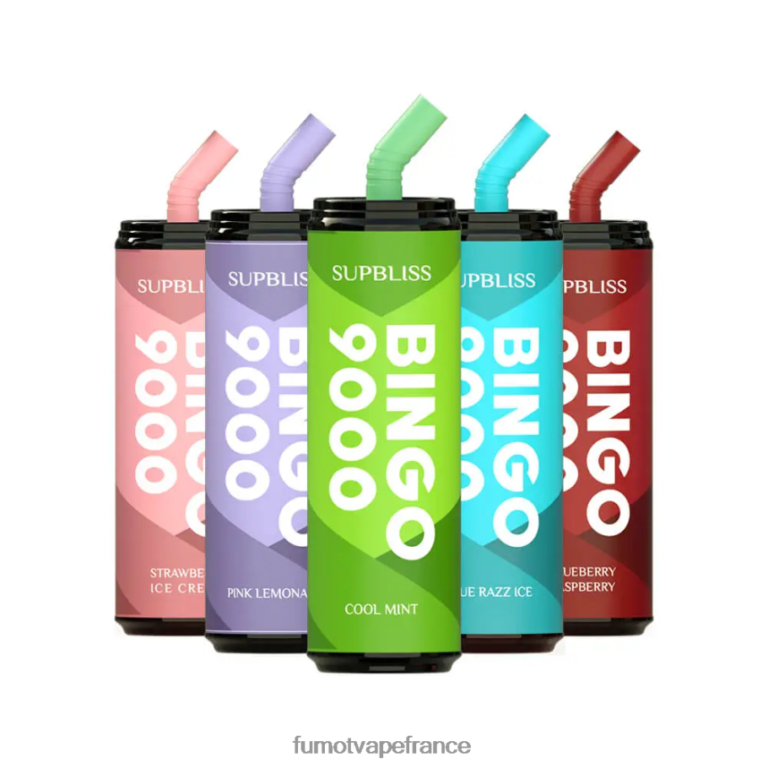 Fumot Supbliss Bingo Stylo vape jetable 9000 (1 pièce) - 18 ml pastèque fraise - Fumot vape prix 00BH4J475